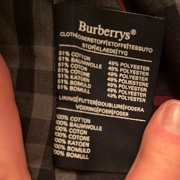 Burberry Sz 12L Vintage Burberrys Gray Trench Coat With Wool Zip Out Lining - Picture 16 of 16